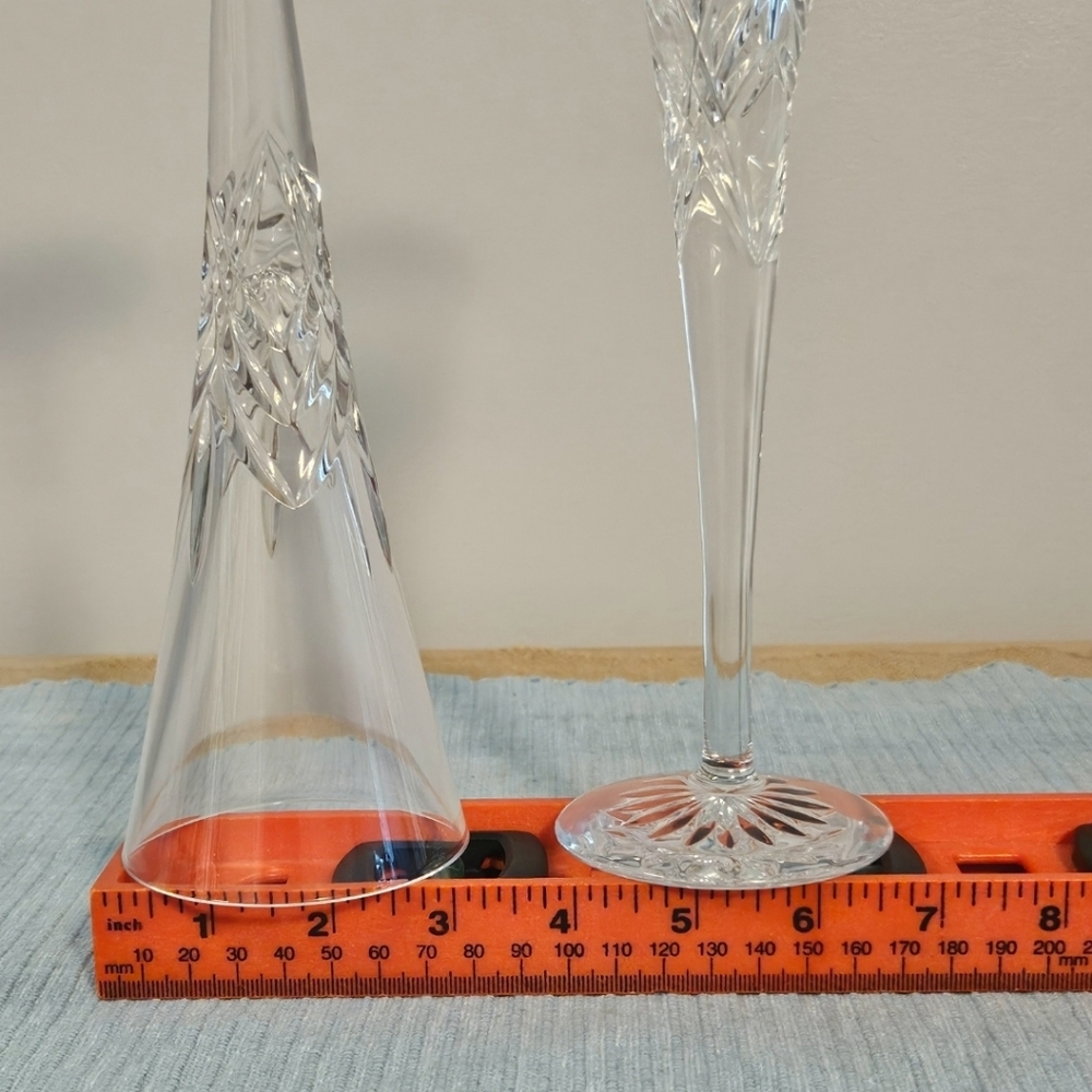 New Pair of Crystal Champagne Flutes - Picture 8 of 13